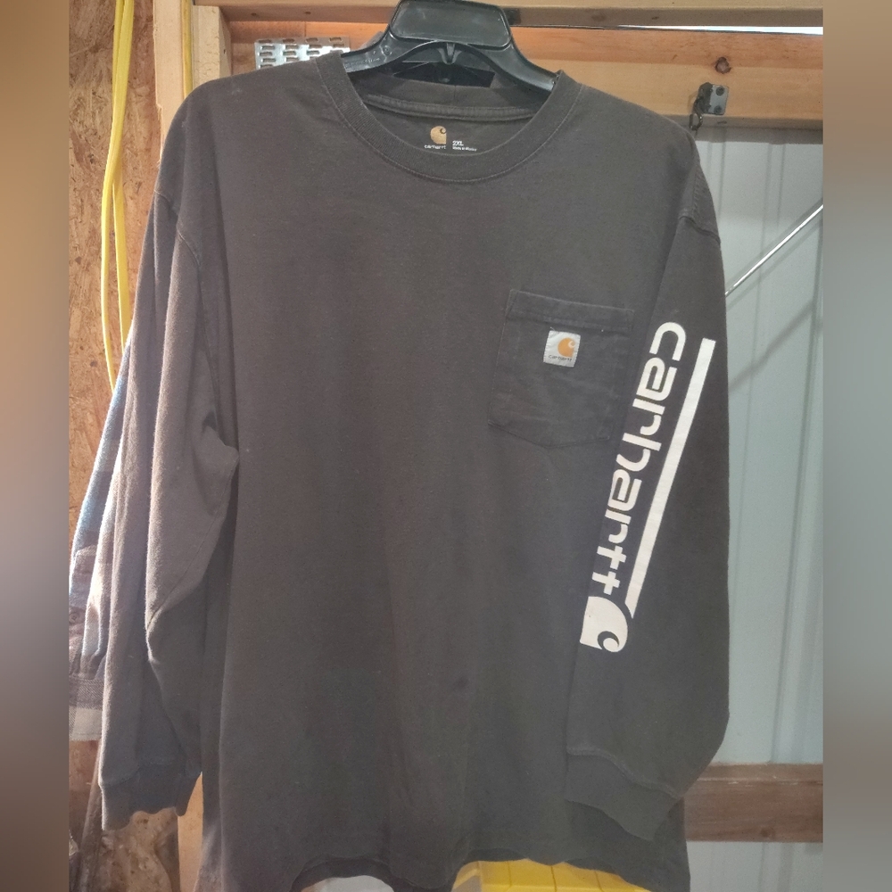 Carhartt Dark Gray Long Sleeve with White Logo